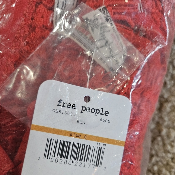 Free People Sabina Ginger Set Crop Top Mini Skirt Lace Red Sizes Sm & Md NWT - Picture 4 of 16